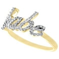 thumbnail image 3 of 10K Yellow Gold Diamond 'babe' Script Talking Women's Right Hand Ring 1/4 Ct., 3 of 5
