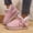 Pink, variant on Womens Snow Booties, Warm Fleece Lined Slip On Non-Slip Winter Booties Pink Size 6.5