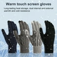 thumbnail image 2 of Unisex Touchscreen Gloves Stretch Knitted Texting Gloves Warm Windproof Solid Color Mittens For Men and Women, 2 of 8