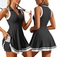 thumbnail image 7 of MDUKONU Cute Golf Tennis Dress Workout Athletic Dresses for Women with Shorts Pockets 2 Piece Sets Outfits Summer Clothes Size: M Black, 7 of 7