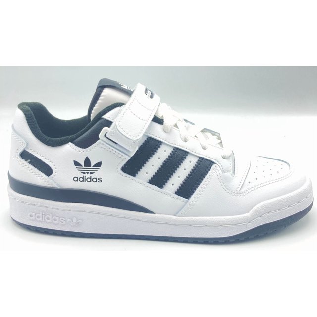 Adi-das Forum Low Boys Shoes Trainers Uk Size 4 - 6 White / White / Black FY7757