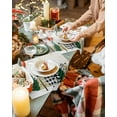 thumbnail image 3 of Christmas Placemats Set of 6 Buffalo Plaid Xmas Tree Place Mats Golden Snowflake Placemat Washable Snow Forest Table Mats for Dining Kitchen Holiday Dinner Party Home Decor 13x19 Inch, 3 of 7