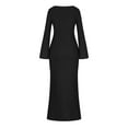 thumbnail image 6 of SELONE Winter Wedding Guest Dresses for Women Elegant Dresses Long Sleeve Formal Cocktail Dresses Maxi Rehearsal Dinner Dress Off the Shoulder Evening Dresses Bodycon Formal Prom Dresses Party Dresses, 6 of 9