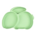 thumbnail image 1 of Plato De Alimentación De Bebé De Silicona Platos de dibujos animados para niños, lindos platos de alimentación de silicona para bebés, cubiertos para bebés (verde) Ehuebsd Libre de BPA, 1 of 9
