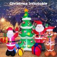 thumbnail image 4 of Inflables navideños, muñeco de nieve brillante, pingüinos, Papá Noel con decoración LED incorporada para fiesta de Navidad, patio interior y exterior, 4 of 5