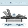 thumbnail image 6 of Allewie Upholstered Split King Size Adjustable Bed Base Frame with Motor 1.0, Independent Head & Foot Incline, Wireless Remote Control, 6 of 8
