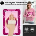 thumbnail image 3 of Dteck Kids Case for iPad mini 5/4 Case 7.9", iPad mini 5 Case, iPad mini 4 Case, 360 Rotating Hand Strap Stand Shoulder Strap Heavy Duty Drop Protection Rugged Case, Rose, 3 of 7