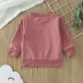 thumbnail image 6 of Zshosam Plain Infant Christmas Sweatshirt Girls Shirts Casual Long Sleeve Crewneck Loose Christmas Sweatshirts Pullover Tops Size 12 18 Months,(Red 12-18 Months), 6 of 7