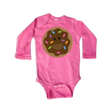 

Inktastic Chocolate Doughnut Gift Baby Boy or Baby Girl Long Sleeve Bodysuit