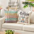 thumbnail image 5 of hofaaa Happy Easter He is Risen Throw Pillow Covers, 18 x 18 Inch Cross Bunny Bless Our Home Cushion Case Decoration for Sofa Couch Set of 4, 5 of 6