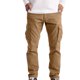 ZYmall Men Pants Solid Color Simple Multi Pockets Straight Mid Waist