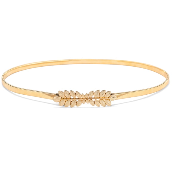 Punplita Belts for Women Elastic Chain Belt with Leaf Clasp Adjustable Waist Belt for Dresses