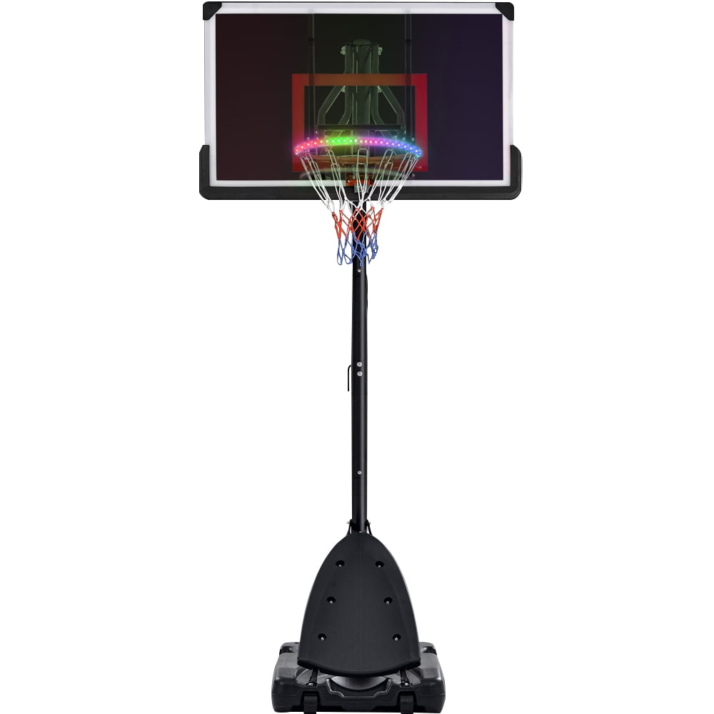 7FT High Adjustable Basketball System,33.5 Backboard &15 inch Rim Basketball Hoop for Kids Outdoor Basketball Goal,5.5FT 