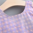 thumbnail image 5 of FRSASU Clearance Toddler Kids Girl Summer Bowknot Bowknot Checked Sling Dress with Hat, 5 of 9