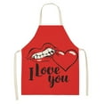 thumbnail image 2 of Valentines Hearts Aprons Red Love Apron Cooking Apron for Kitchen Holiday Apron Adjustable Neck Strap for Women Men Kitchen Accessories, 2 of 3