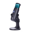 thumbnail image 1 of Avec Microphone à Condensateur USB Microphone de Table de Bureau RGB avec Support Microphone Plug & Play pour Ordinateur PC avec Lumières Colorées Contrôle du Volume Connexion Casque pour Audio, 1 of 7