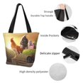 thumbnail image 6 of Hirioo Country Farm Morning Rooster for Women's Casual Shoulder Tote Bag Handbag For Women Work College Travel Business Shopping, 6 of 8