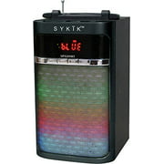 Sykik Bluetooth Portable Speaker with Light Show, Powerful Power Output, SD USB, Remote & Carrying Case, 6W