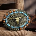 thumbnail image 6 of vlrwzc Western Belt Buckle Initial Vintage-Cow Rodeo Silver Large Belt Buckle For Men Women, 6 of 7