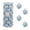 Blue, variant on Every Day is Christmas Velvet 50ct 57cm/2.24" Christmas Ornaments, Shatterproof Christmas Tree Ornament Set, Flocking Ball Decorations (Velvet Cool Grey)