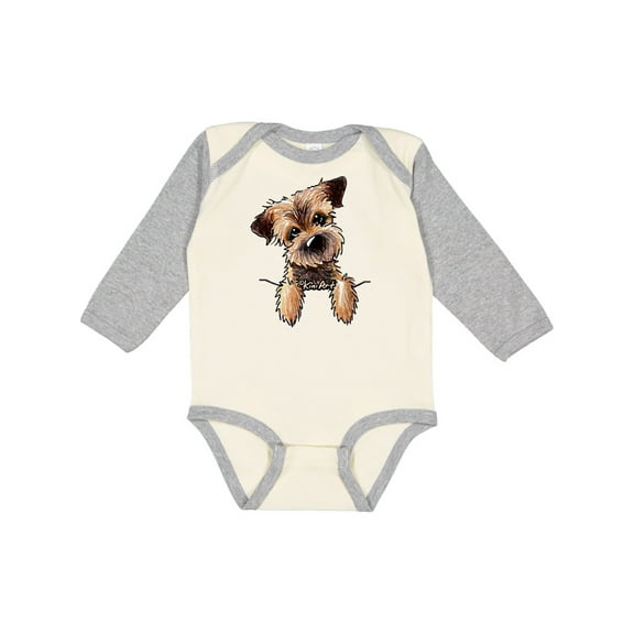 Inktastic Border Terrier Boys or Girls Long Sleeve Baby Bodysuit