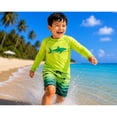 thumbnail image 3 of Big Chill Boys Swim Set - Boys Rash Guard Swim Set - UPF 50+ Rash Guard Long Sleeve Swim Shirt Board Short Swim Trunks (5-14), 3 of 7