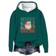 thumbnail image 4 of Wolfast Sweat à Capuche Imprimé de Noël pour Femmes Manches Longues Confortable Pull Mode, Vert Armée, L, 4 of 4