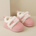 thumbnail image 2 of Kids Winter Boots Winter Girls Indoor Slippers Warm Lined Booties Easy on Design Soft Sole Cozy Home Floor Footwear Boots for Toddler Girl Pink 16.5, 2 of 4