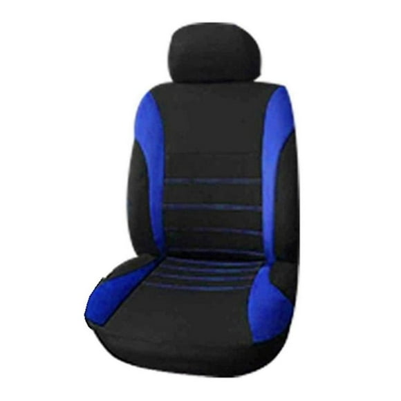 Front Car Seat Covers Front Ready Sport Bucket Seat Cover, Automobiles Seat Covers (Black + Blue)