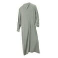 thumbnail image 3 of Oplxuo Kurta Men Long Sleeve Kaftan Thobe Muslim Men Thobe Big and Tall Kaftan Men Thobe with Pocket, 3 of 4