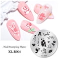 thumbnail image 2 of Valentine's Day Stamping Plate Heart Pattern Nail Art Board Template Stainless Steel Nail Design Printing Stencil Image Plate, 2 of 5