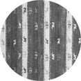 thumbnail image 1 of Ahgly Company Indoor Round Southwestern Gray Country Area Rugs, 6' Round, 1 of 1