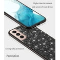 thumbnail image 4 of Phone Case for Samsung S22 Plus Case Glitter Sparkle Gold, Samsung Galaxy S22 Plus Case Silicone Anti-fingerprint Glamorous Shiny Cover Thin (Black), 4 of 7