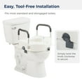 thumbnail image 4 of Drive Medical PreserveTech Secure Lock Raised Toilet Seat, 5" Height, 4 of 7