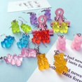 thumbnail image 4 of (1 Par De aretes con colgante De oso De dibujos animados) (pendientes De boda para mujer) (pendientes largos Elegantes, 4 of 4
