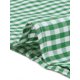 thumbnail image 5 of Blusa de mujer con volantes de cuadros Gingham Inspire Chic, cuello en V, manga corta, color verde, 5 of 6