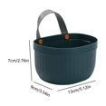 thumbnail image 2 of Hanging Storage Basket Colorful Plastic Bins Garlic Ginger Fill Ventilated Wall Mount Grey Top Handles Kitchen Spice Pantry Organizer, 2 of 5