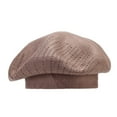 thumbnail image 2 of Hot Sales Under $5 Khaki Beret Hats for Women GIJNRIUIUA Women's Solid Color Knit Beret Fall/Winter Hot Drill Warm Beret Trucker Hats, 2 of 3