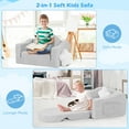 thumbnail image 5 of babyeap Kids Sofa,2-in-1 Soft Toddler Couch Fold Out,Toddler Chair Baby Convertible Couch for Girls and Boys,Light Gray, 5 of 9