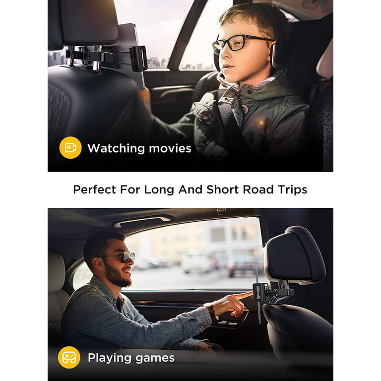 Tablet iPad Holder for Car Mount Headrest-iPad Car Holder Back Seat Travel  Accessories Car Tablet Holder Mount Road Trip Essentials for Kids Adults