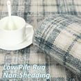 thumbnail image 4 of Haperlare Modern Area Rugs for Living Room Tartan Plaid Area Rug Luxurious Soft Bedroom Decor Rug Farmhouse Non Slip Throw Rugs, 8' x 10' Blue Beige, 4 of 7