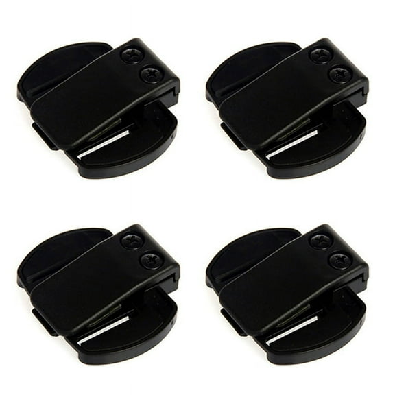 4X Motorcycle Helmet Bracket Intercom Clip V4 V6 Accessories Motorbike Helmet Headset Replacement,4 x Motorcycle Helmet Bracket Intercom Clip,Black