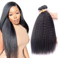 thumbnail image 1 of Extensiones de cabello humano liso Daimer Yaki, 3 mechones, negro natural, 20, 22 y 24 pulgadas, brasileño, virgen, rizado, liso, 100 % Remy sin procesar., 1 of 1
