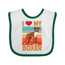 Inktastic Boxer Dog Retro Boys or Girls Baby Bib