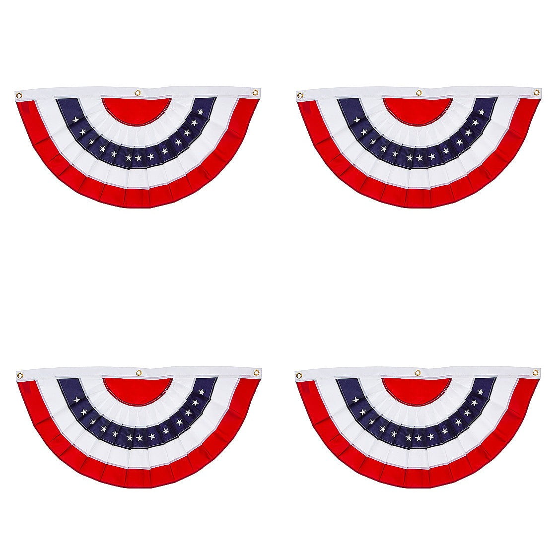 Patriotic Red White and Blue Polyester Bunting