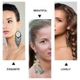 thumbnail image 4 of MasteelfCA 50pcs Chic Double Holes Earring Rings Hanging Pendants Charms DIY Making Material Kit Eardrop Accessory for Woman (Fan Shape, Golden), 4 of 8