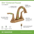 thumbnail image 6 of Symmons SLC5512PP Elm 1.0 GPM Centerset Bathroom Faucet - Chrome, 6 of 7