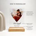 thumbnail image 3 of Custom Personalized Photo Picture Plaque, Wedding Anniversary Engagement Home Décor for Her Custom Wood Stand Engrave Couple Gift, Christmas, 3 of 7
