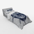 thumbnail image 3 of Ambesonne Adventure Bedding Set 4 Pcs, Sea Compass Tsunami, Queen, Dark Blue White, 3 of 3