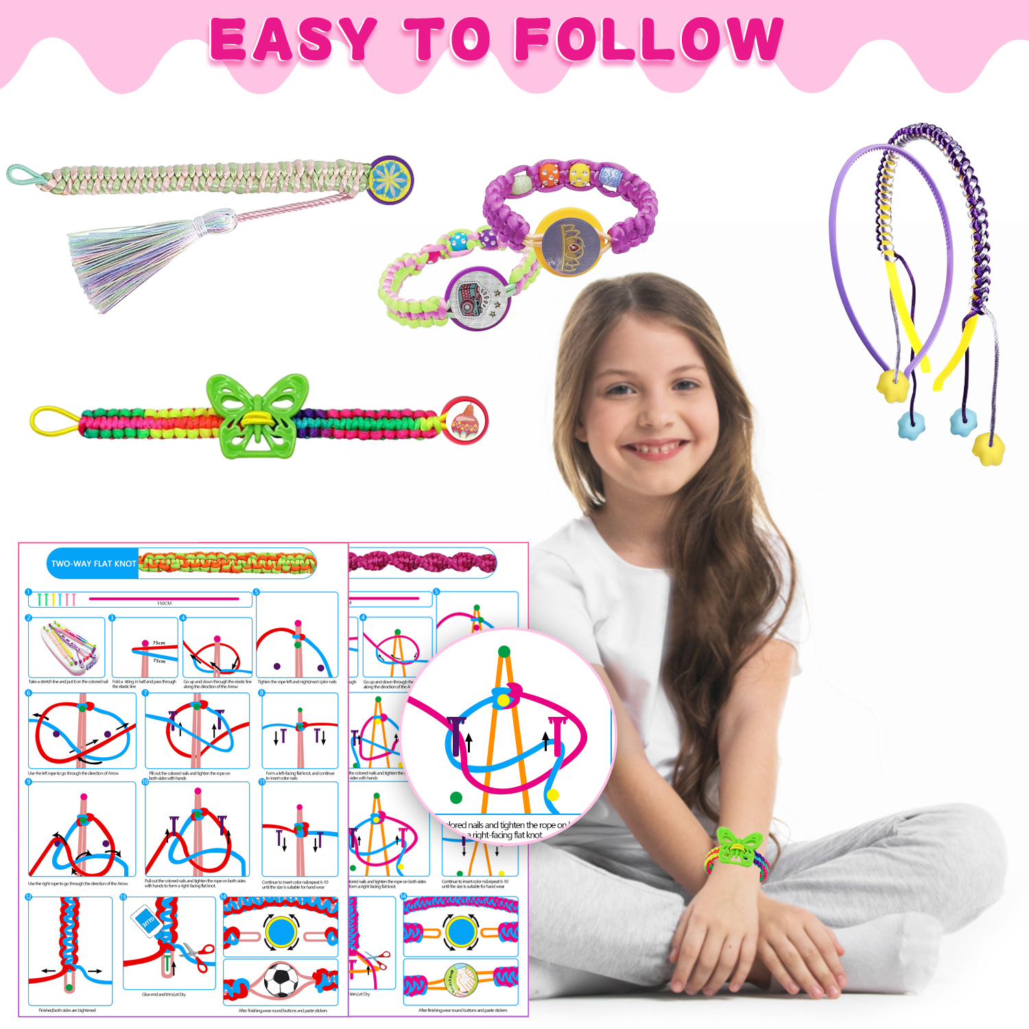 Rirool Friendship Bracelet Making Kit for Girls Ages 8-12 photo 6